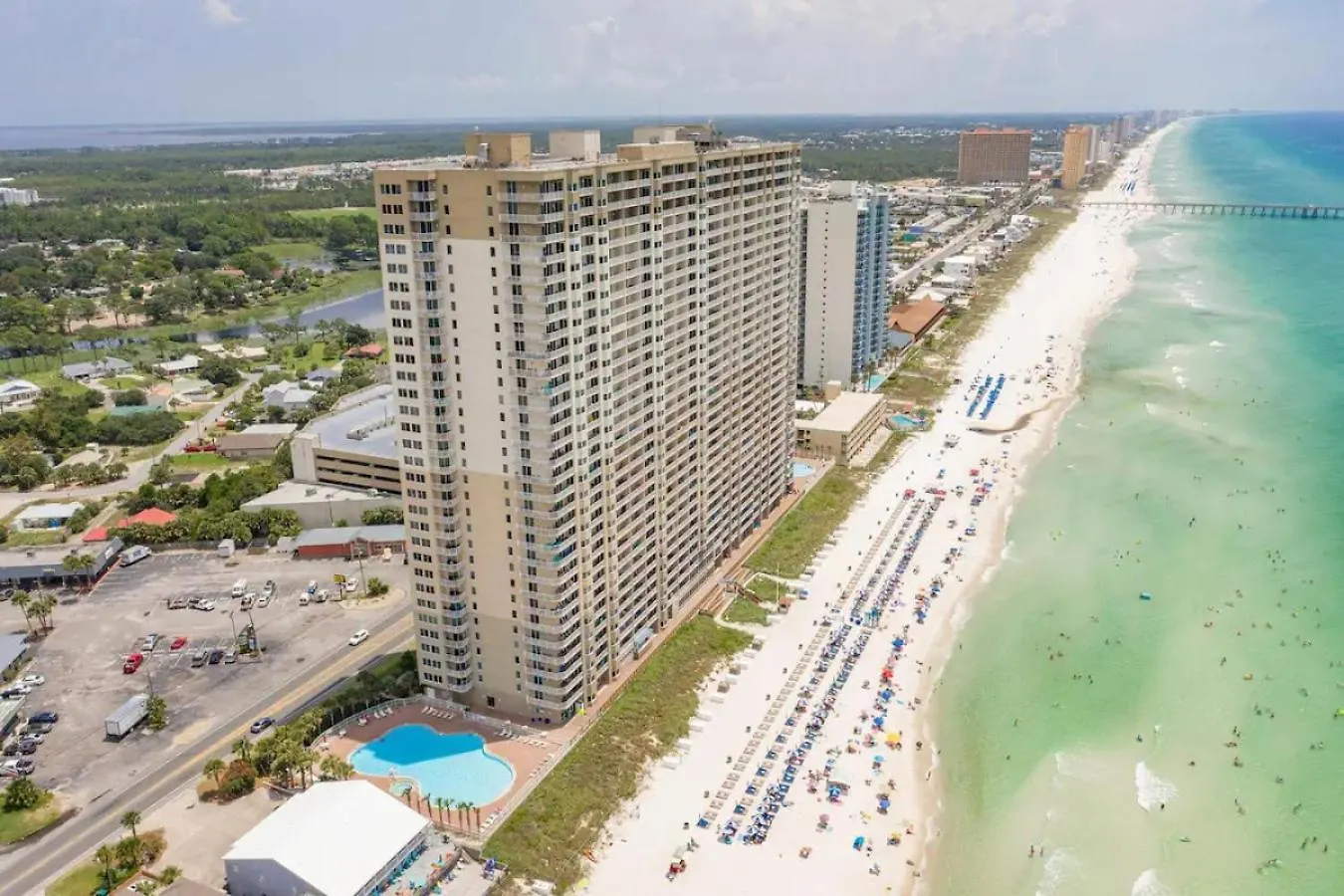 Stunning Beachfront Condo, Walk To Pier Park,Pools Panama City Beach Semesterbostad